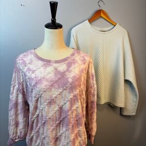 Womens Large Bundle Blouse Set Simply Vera/ A New Day Purple Blue